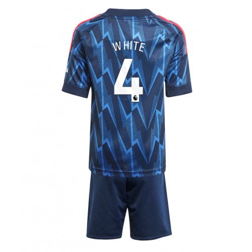 Arsenal Ben White #4 Vieras Peliasu Lasten 2025-26 Lyhythihainen (+ Lyhyet housut)
